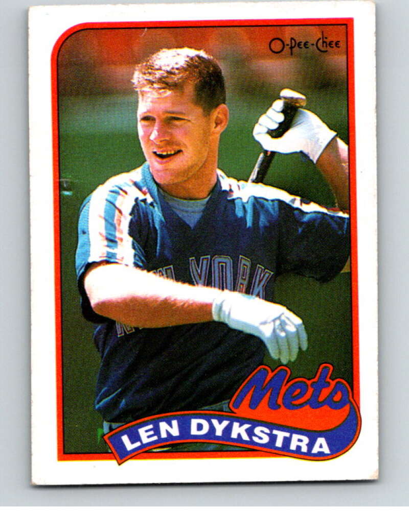 1989 O-Pee-Chee Baseball #349 Lenny Dykstra  New York Mets  V96131 Image 1