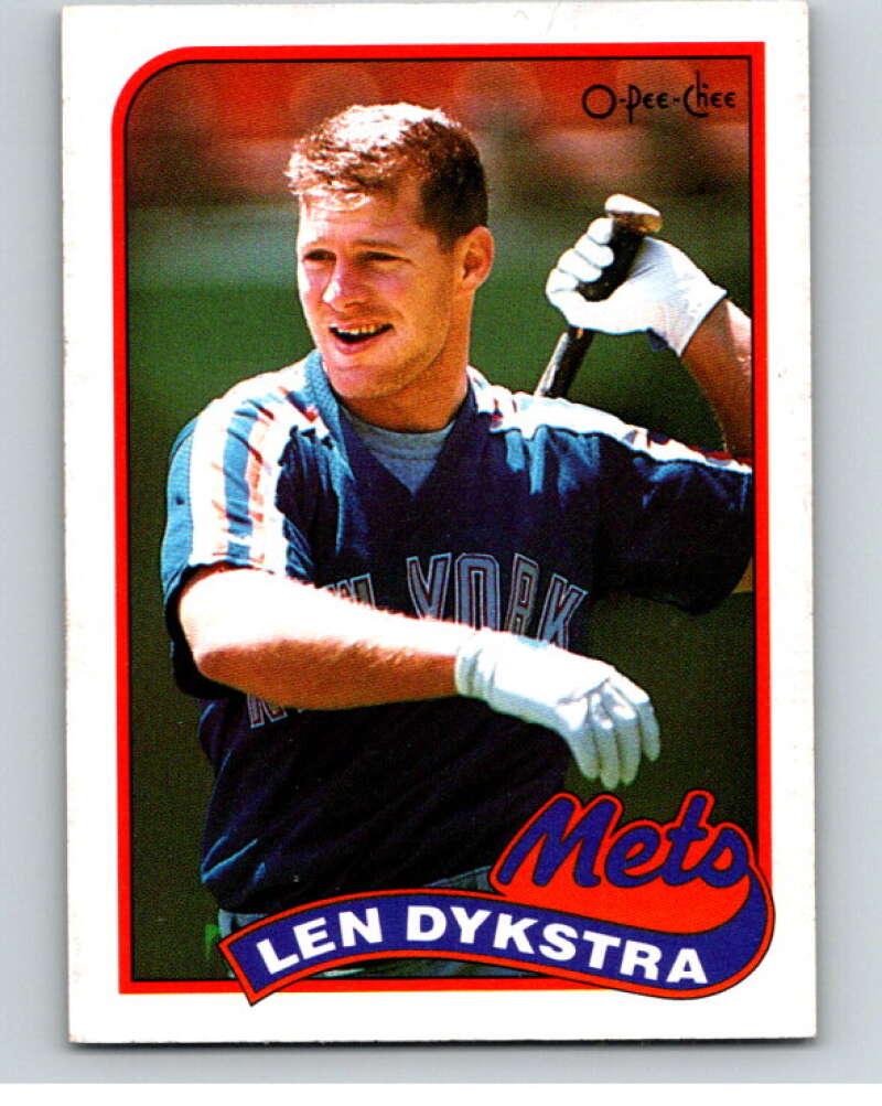 1989 O-Pee-Chee Baseball #349 Lenny Dykstra  New York Mets  V96133 Image 1