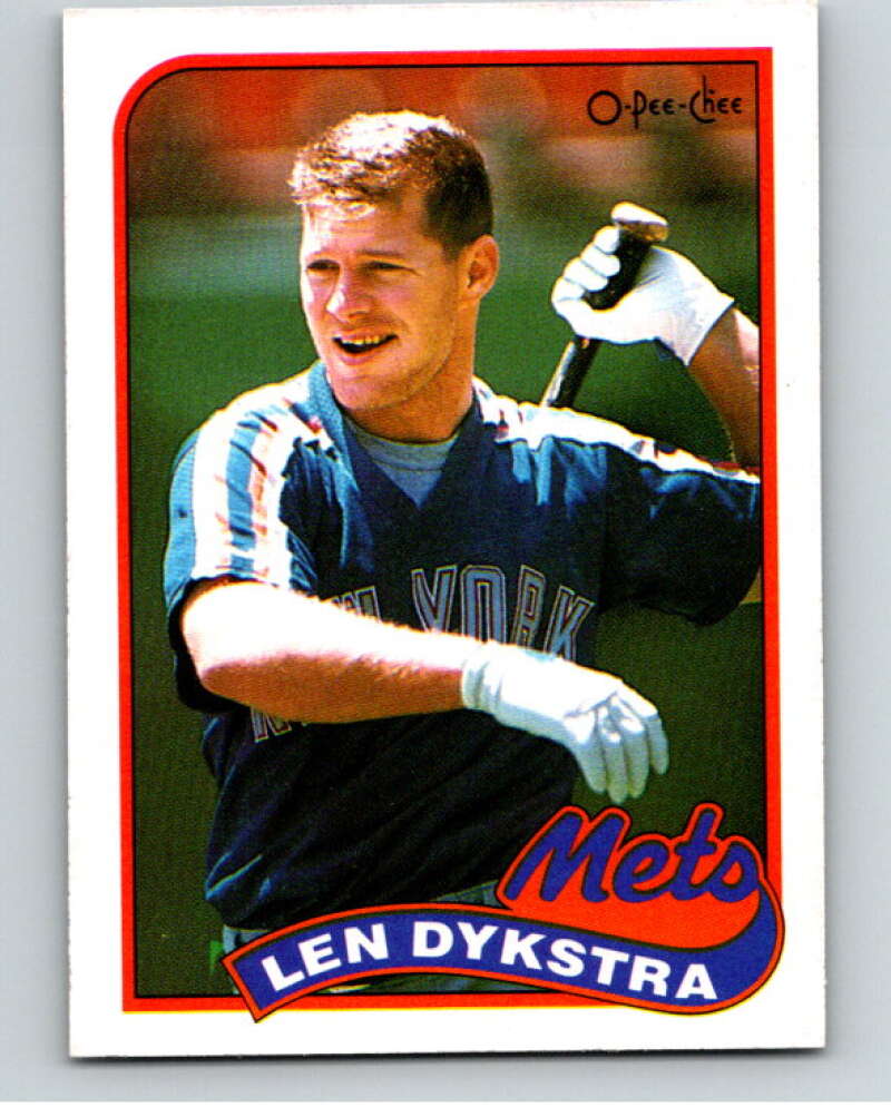 1989 O-Pee-Chee Baseball #349 Lenny Dykstra  New York Mets  V96134 Image 1