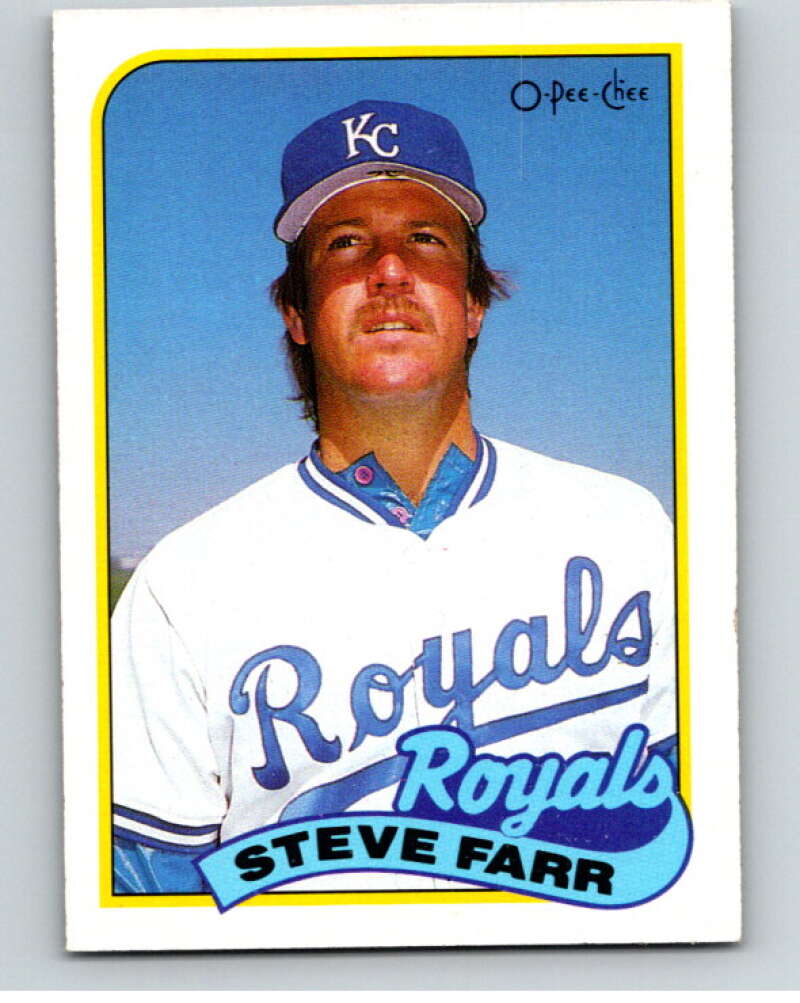 1989 O-Pee-Chee Baseball #356 Steve Farr  Kansas City Royals  V96148 Image 1