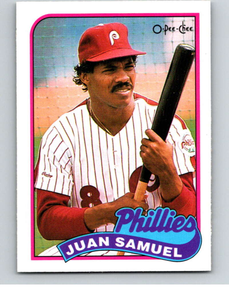 1989 O-Pee-Chee Baseball #372 Juan Samuel  Philadelphia Phillies  V96189 Image 1