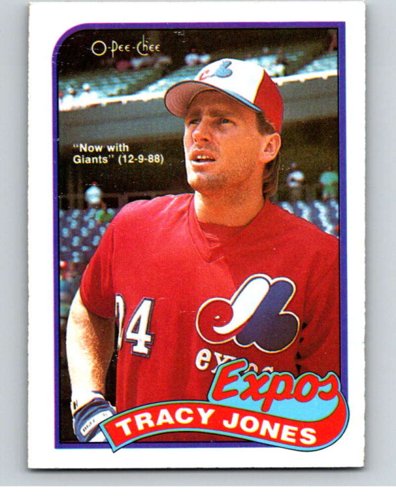 1989 O-Pee-Chee Baseball #373 Tracy Jones Giants/Expos  V96191 Image 1