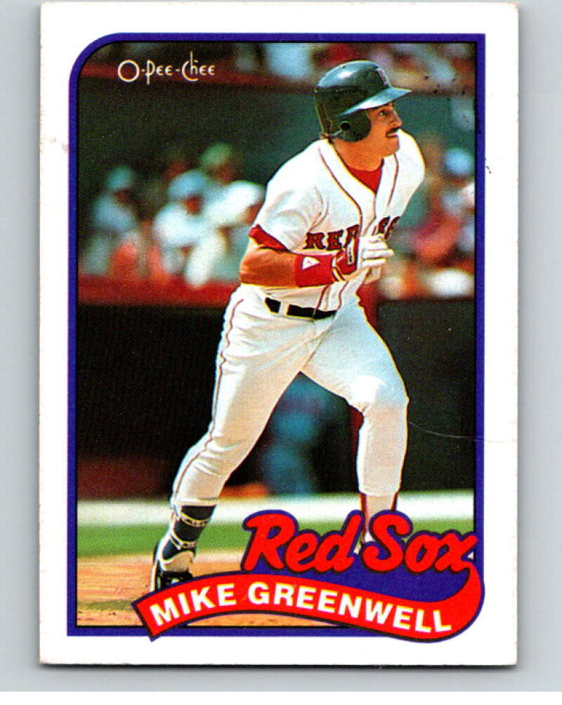 1989 O-Pee-Chee Baseball #374 Mike Greenwell  Boston Red Sox  V96193 Image 1