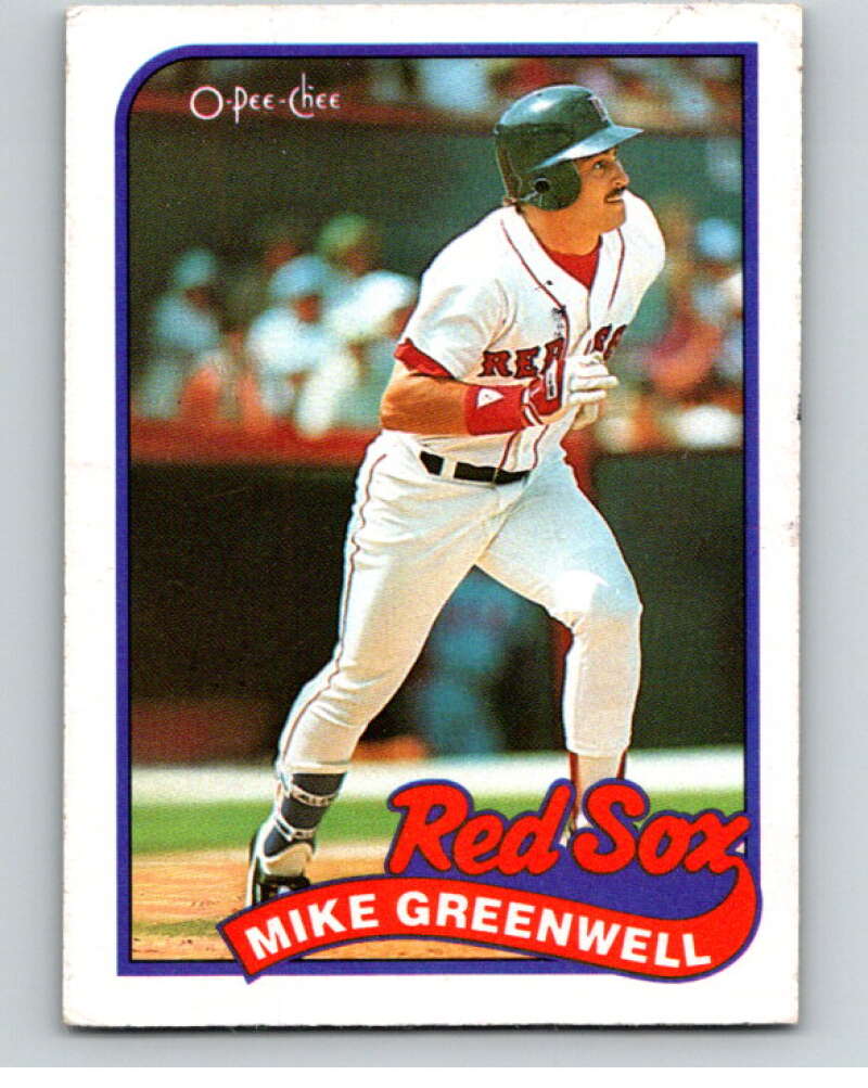 1989 O-Pee-Chee Baseball #374 Mike Greenwell  Boston Red Sox  V96195 Image 1