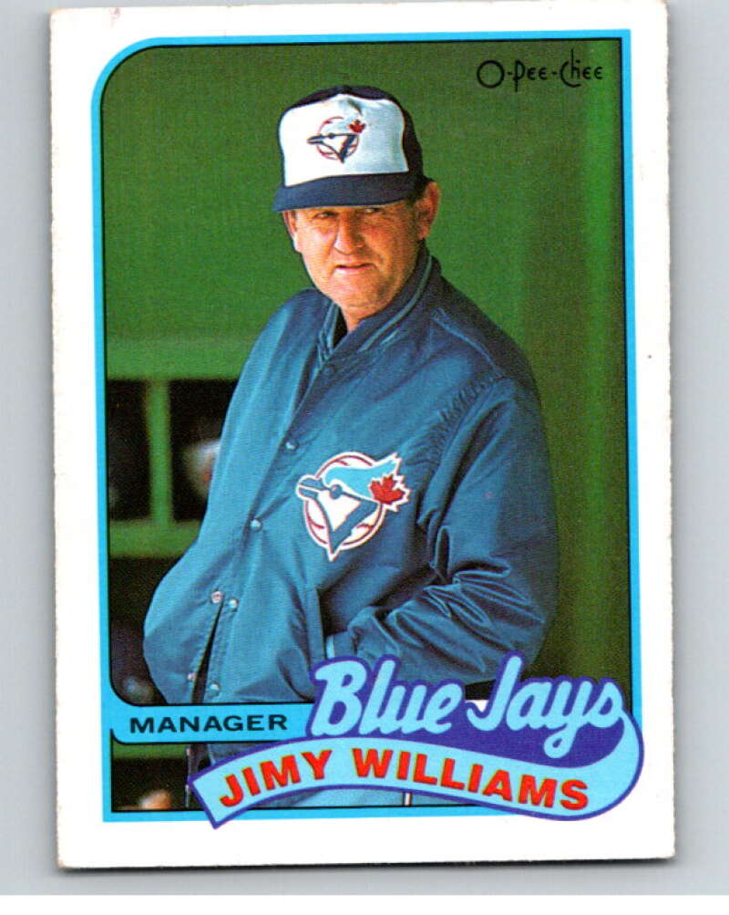 1989 O-Pee-Chee Baseball #381 Jimy Williams MG Blue Jays  V96211 Image 1