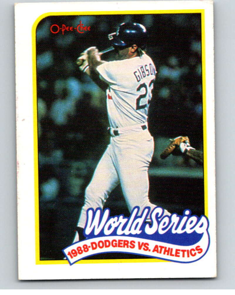 1989 O-Pee-Chee Baseball #382 Kirk Gibson Dodgers  V96213 Image 1