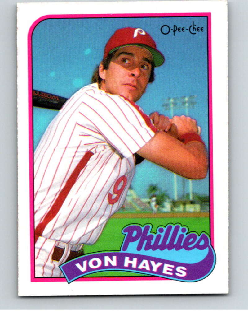 1989 O-Pee-Chee Baseball #385 Von Hayes  Philadelphia Phillies  V96219 Image 1