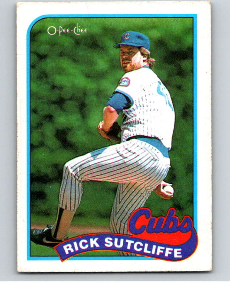 1989 O-Pee-Chee Baseball #394 Rick Sutcliffe  Chicago Cubs  V96234 Image 1