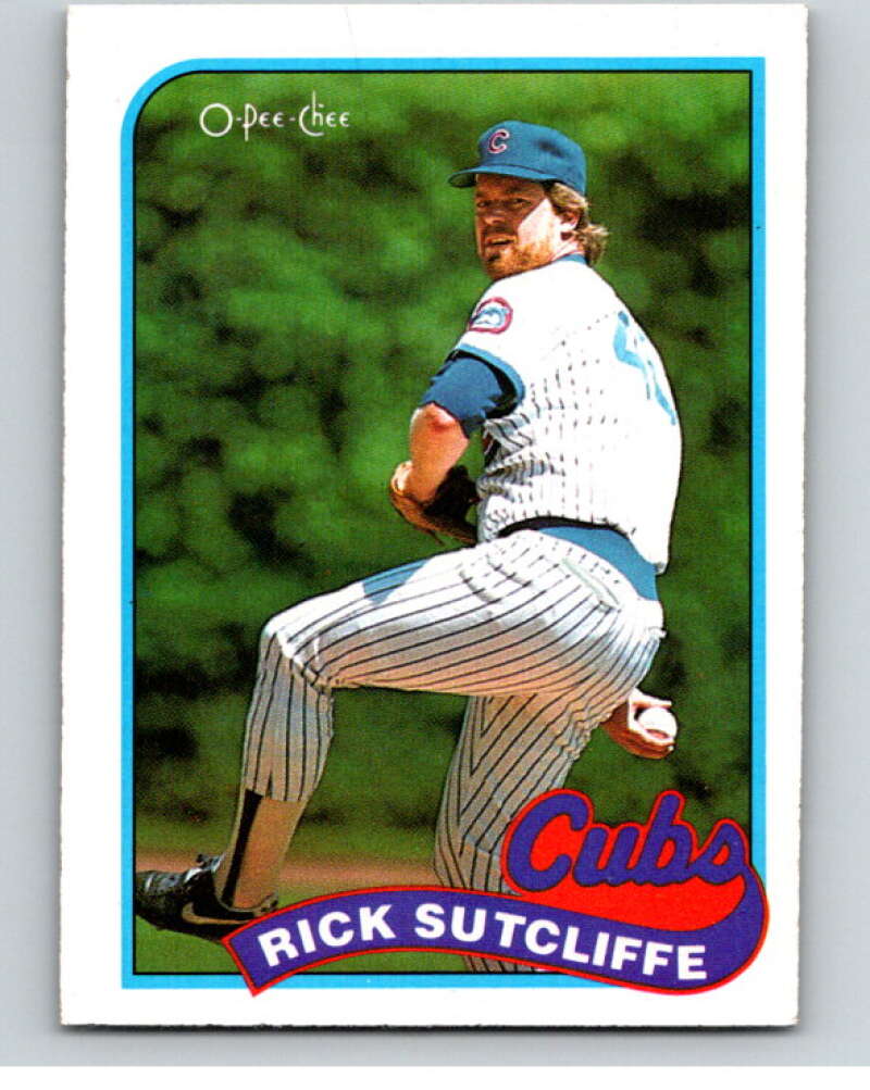1989 O-Pee-Chee Baseball #394 Rick Sutcliffe  Chicago Cubs  V96235 Image 1