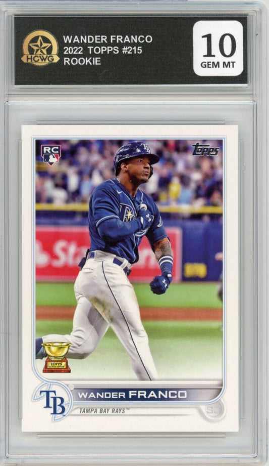 2022 Topps #215 Wander Franco Rookie RC Rays Graded Gem-Mint HCWG 10 Image 1