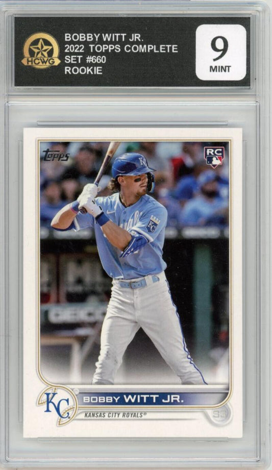 2022 Topps Image Variation #660 Bobby Witt Jr. Rookie RC Royals Graded Mint HCWG 9 Image 1