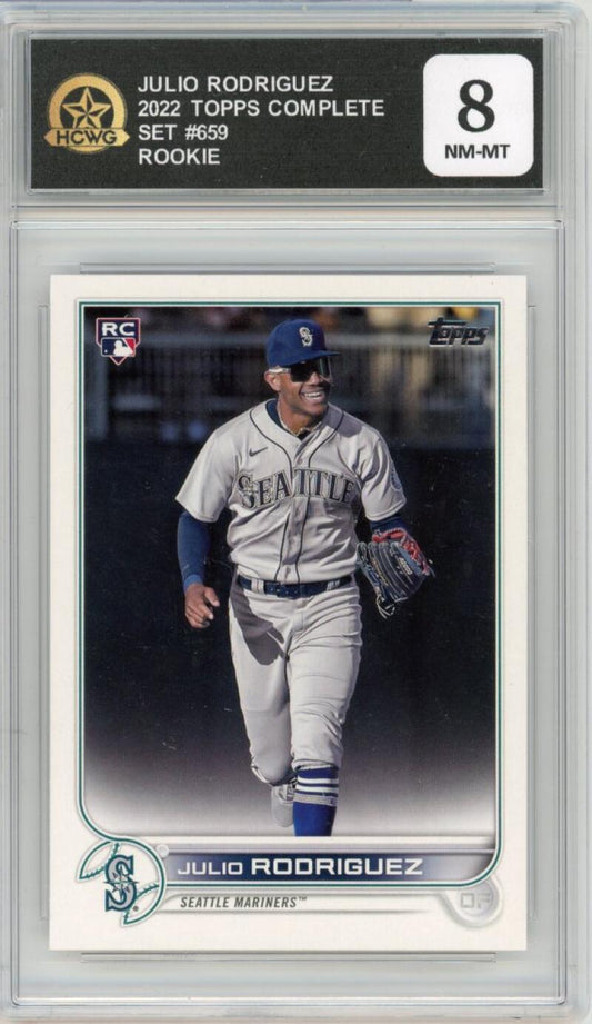 2022 Topps Image Variation #659 Julio Rodriguez Rookie RC Graded NM HCWG 8 Image 1