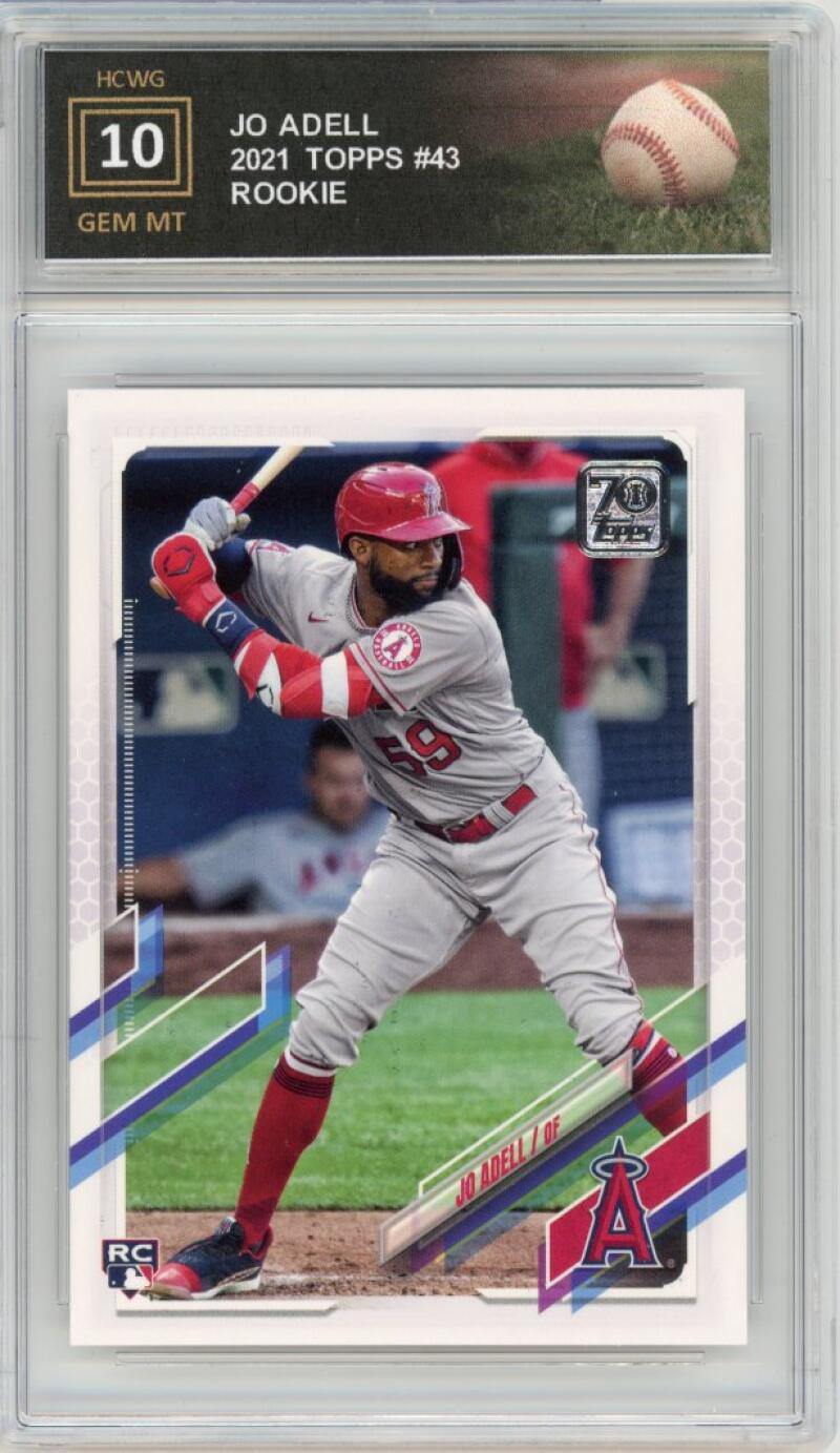 2021 Topps Jo Adell Rookie Baseball RC Graded GEM Mint HCWG 10 Image 1