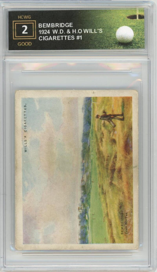 1924 W.D. & H.O Will's Cigarettes Golf #1 Bembridge Graded VG HCWG 2 Image 1