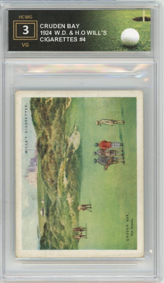 1924 W.D. & H.O Will's Cigarettes Golf #4 Cruden Bay Graded VG HCWG 3 Image 1