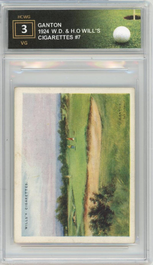 1924 W.D. & H.O Will's Cigarettes Golf #7 Ganton Graded VG HCWG 3 Image 1