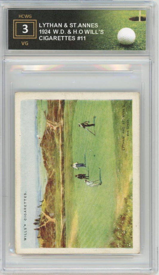 1924 W.D. & H.O Will's Cigarettes Golf #11 Lythan & St.Annes Graded VG HCWG 3 Image 1