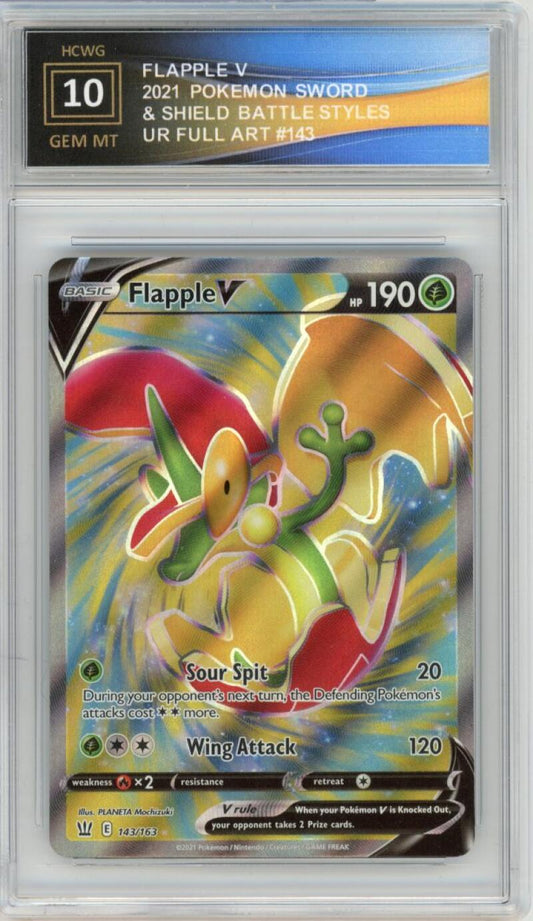 2021 Pokemon Sword & Shield Battle Styles #143 Flapple V UR Full Art HCWG 10 Image 1