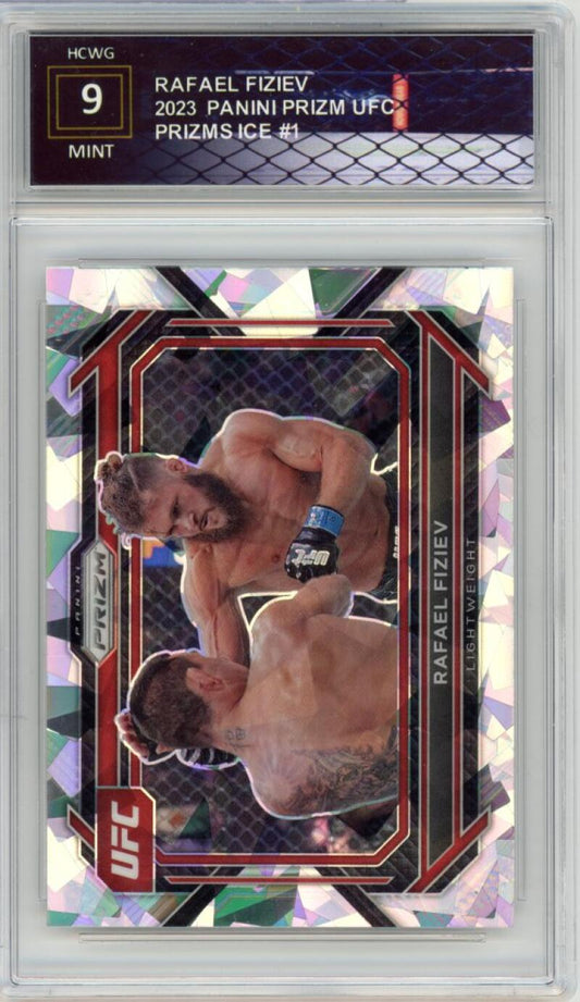 2023 Panini Prizm UFC Prizms Ice #1 Rafael Fiziev Rookie RC Mint HCWG 9 Image 1