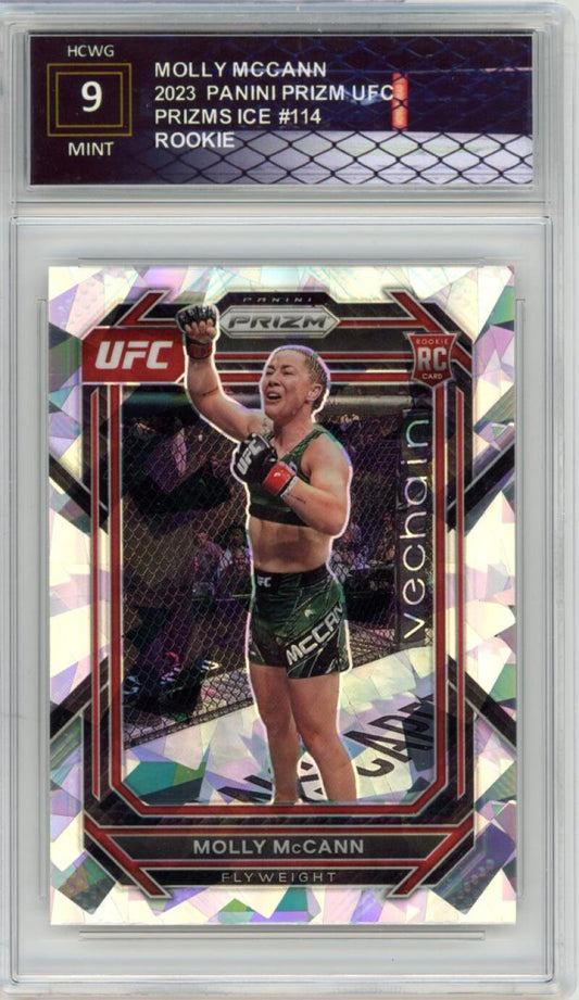 2023 Panini Prizm UFC Prizms Ice #114 Molly McCann Rookie RC Mint HCWG 9 Image 1