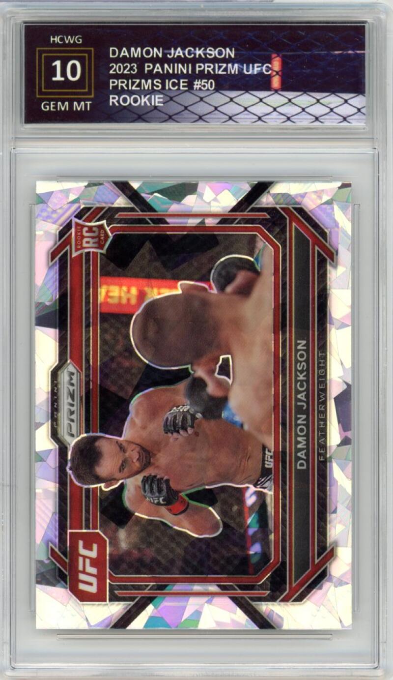 2023 Panini Prizm UFC Prizms Ice #50 Damon Jackson Rookie RC Gem Mint HCWG 10 Image 1