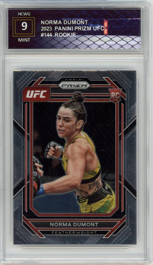 2023 Panini Prizm UFC #144 Norma Dumont Rookie RC Mint Graded HCWG 9 Image 1