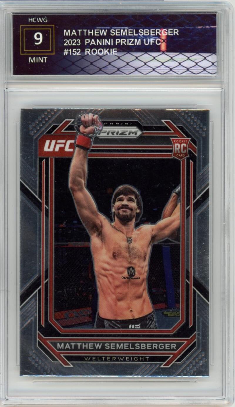 2023 Panini Prizm UFC #152 Matthew Semelsberger Rookie RC Mint Graded HCWG 9 Image 1