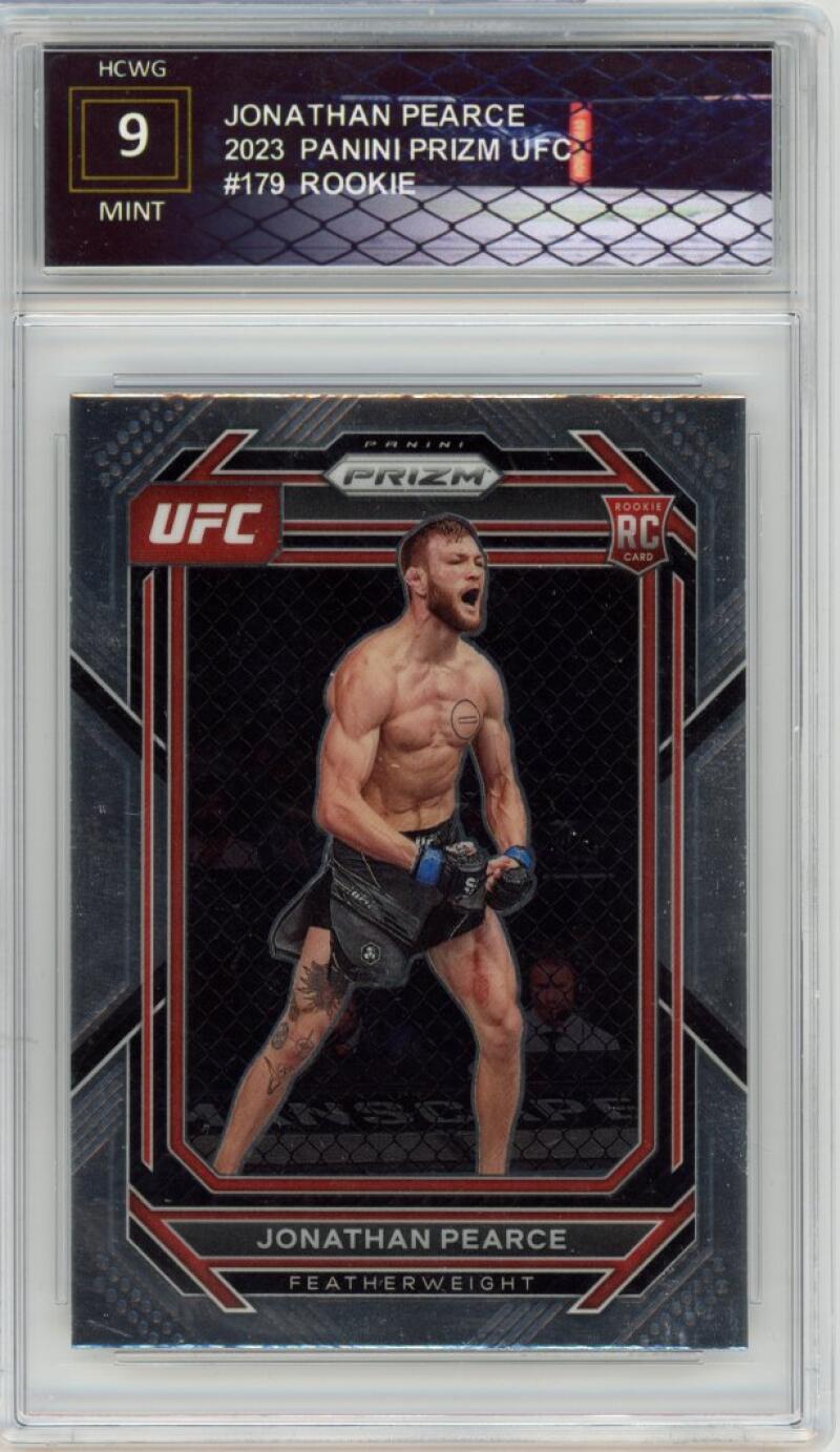 2023 Panini Prizm UFC #179 Jonathan Pearce Rookie RC Mint Graded HCWG 9 Image 1