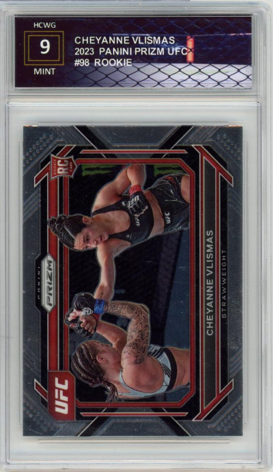 2023 Panini Prizm UFC #98 Cheyanne Vlismas Rookie RC Mint Graded HCWG 9 Image 1