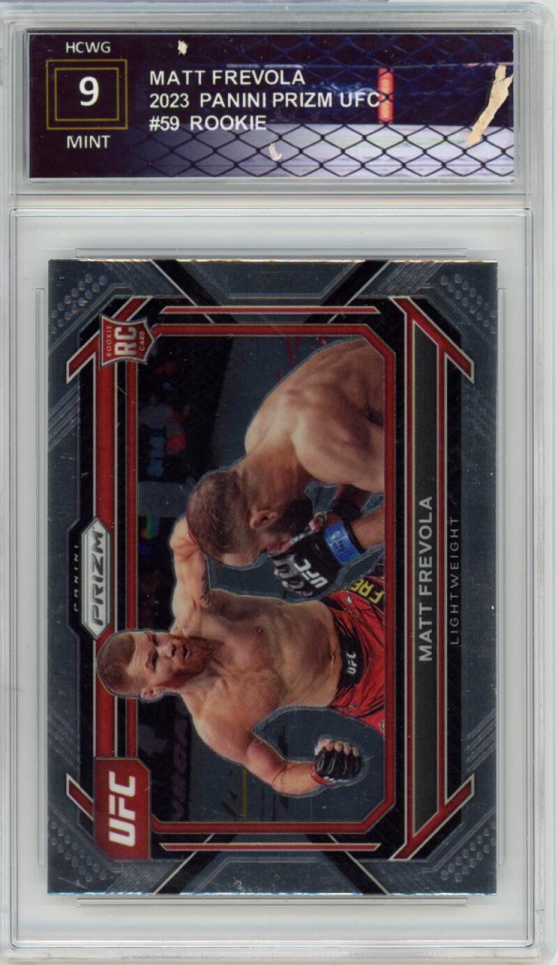 2023 Panini Prizm UFC #59 Matt Frevola Rookie RC Mint Graded HCWG 9 Image 1