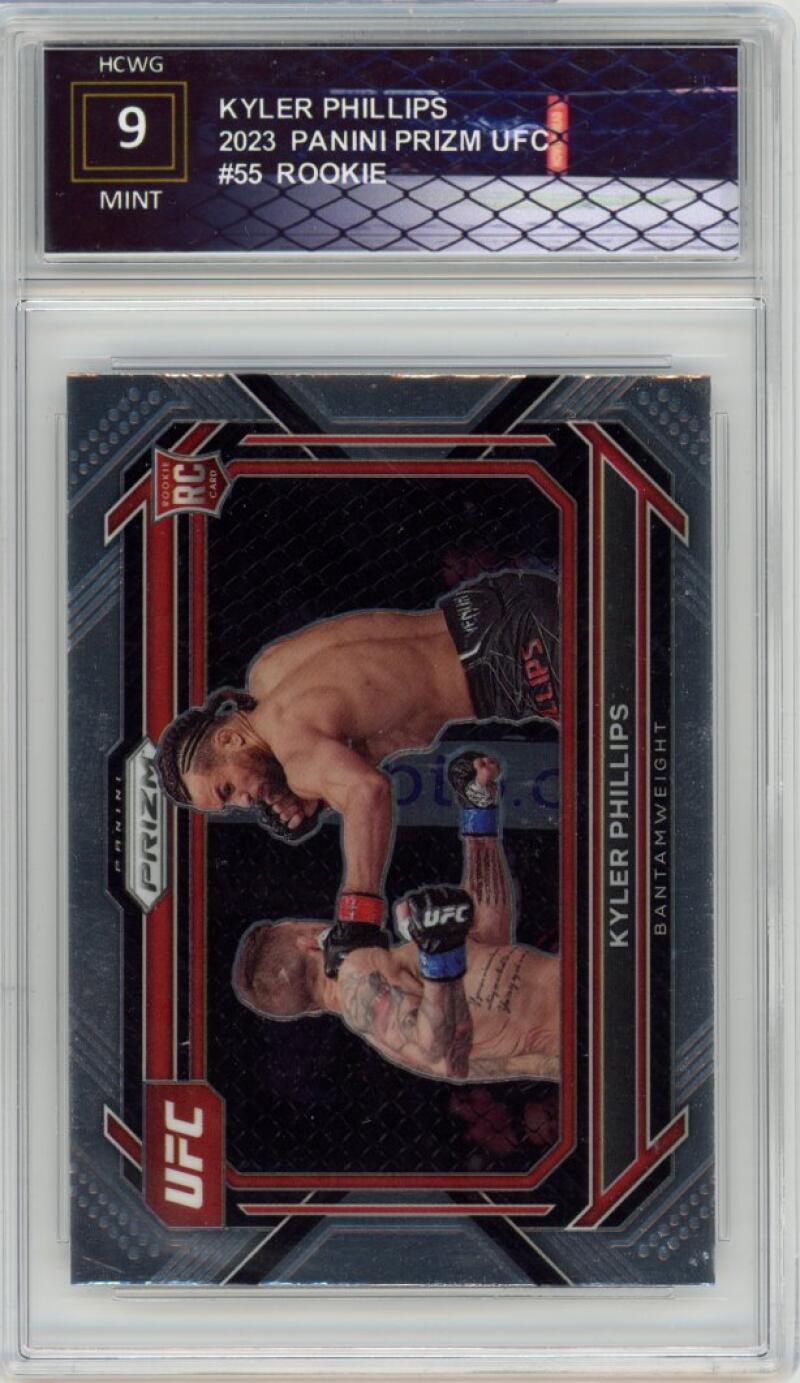 2023 Panini Prizm UFC #55 Kyler Phillips Rookie RC Mint Graded HCWG 9 Image 1