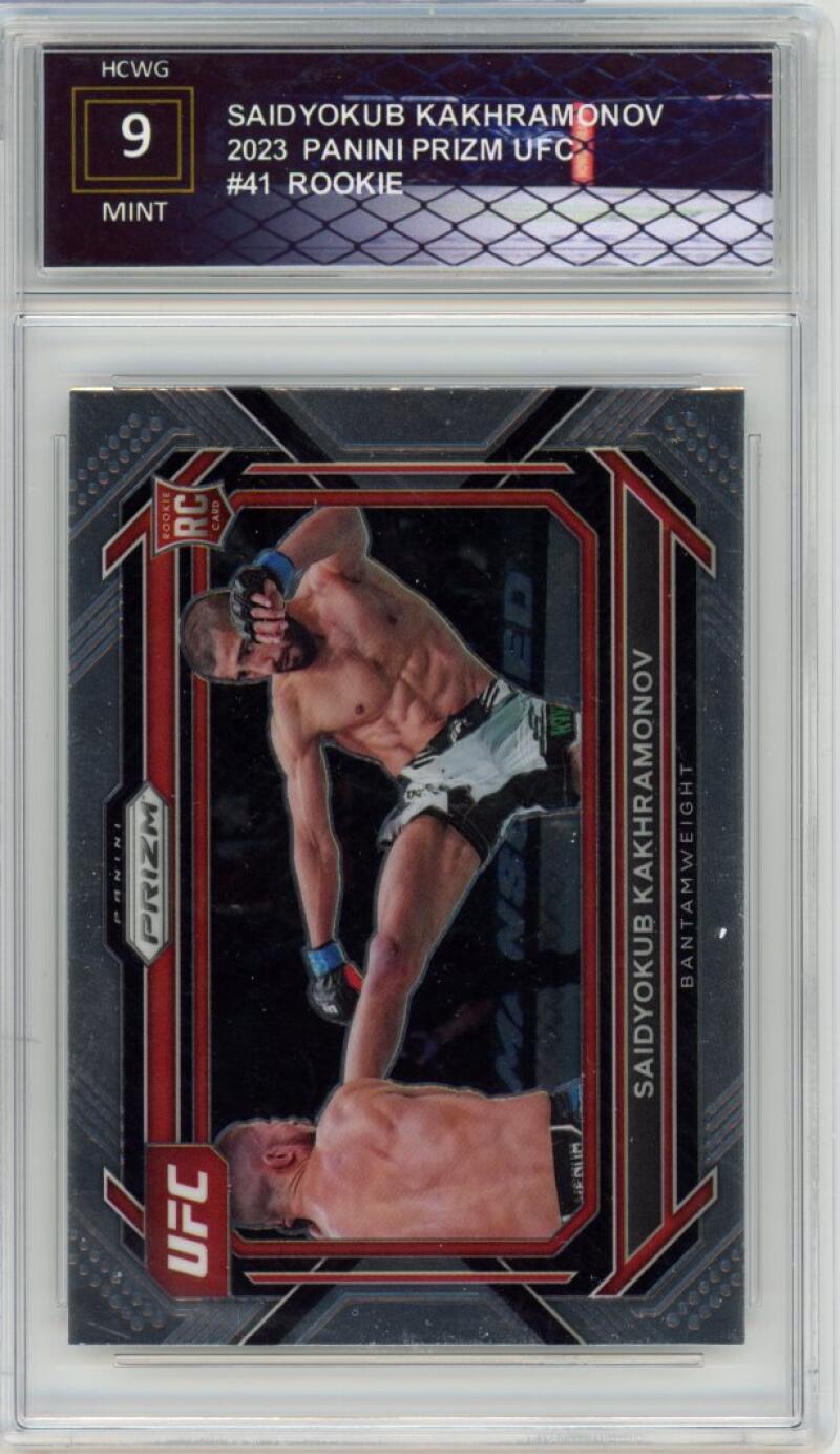 2023 Panini Prizm UFC #41 Saidyokub Kakhramonov Rookie RC Mint Graded HCWG 9 Image 1