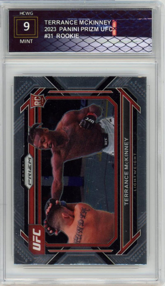 2023 Panini Prizm UFC #31 Terrance McKinney Rookie RC Mint Graded HCWG 9 Image 1