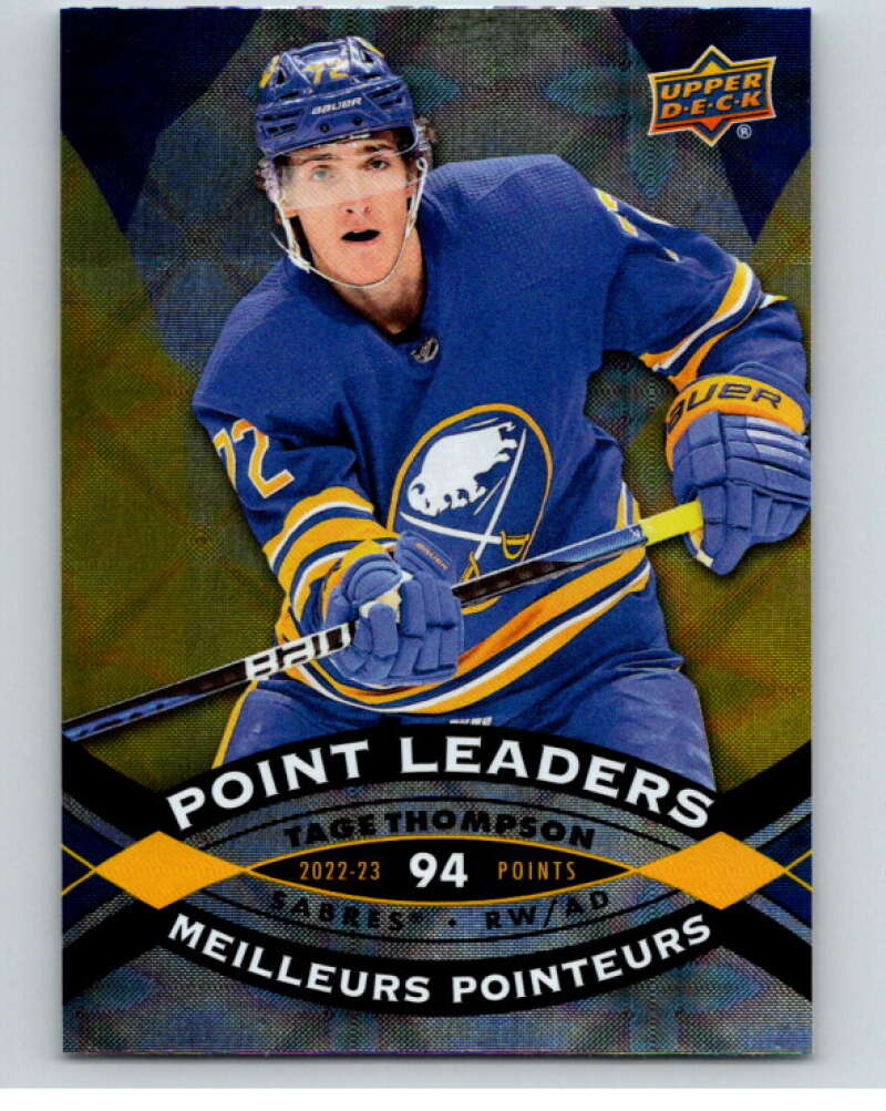 2023-24 UD  Tim Hortons Point Leaders #PL-9 Tage Thompson  Buffalo Sabres  V96255 Image 1