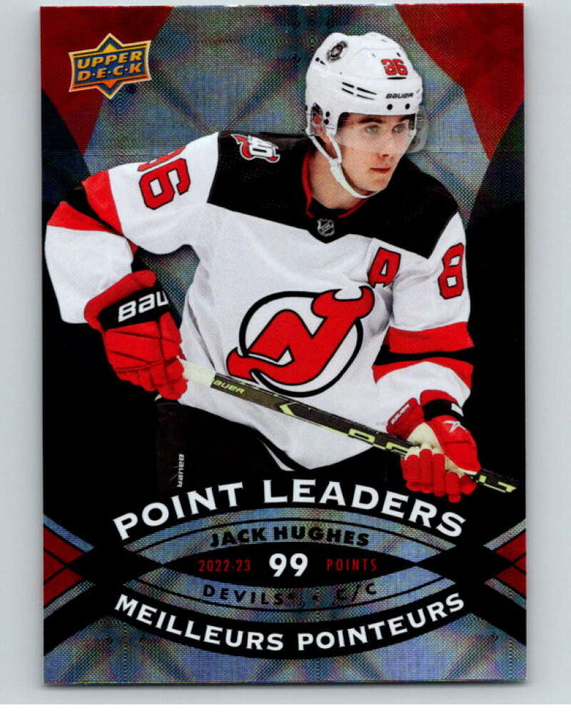 2023-24 UD  Tim Hortons Point Leaders #PL-10 Jack Hughes Devils  V96259 Image 1