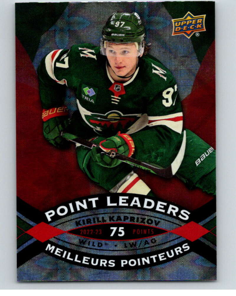 2023-24 UD  Tim Hortons Point Leaders #PL-13 Kirill Kaprizov Wild  V96263 Image 1