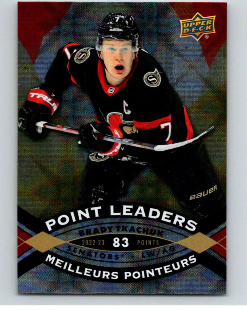 2023-24 UD  Tim Hortons Point Leaders #PL-16 Brady Tkachuk Senators  V96266 Image 1
