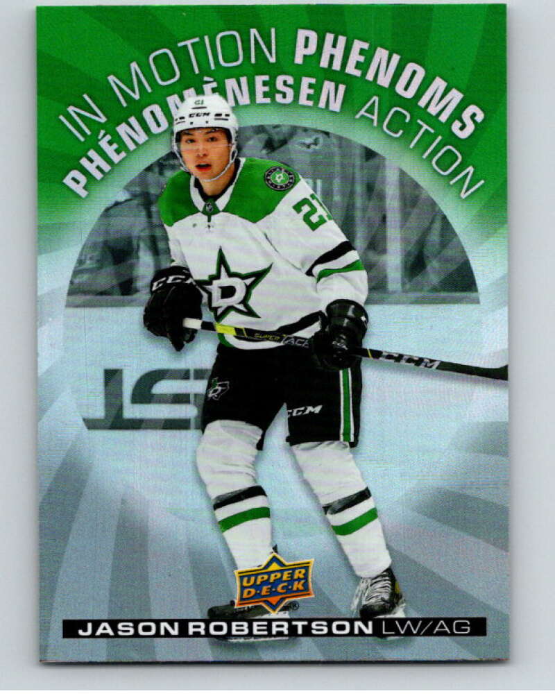 2023-24 UD  Tim Hortons In Motion Phenoms #MP-3 Jason Robertson Stars  V96272 Image 1