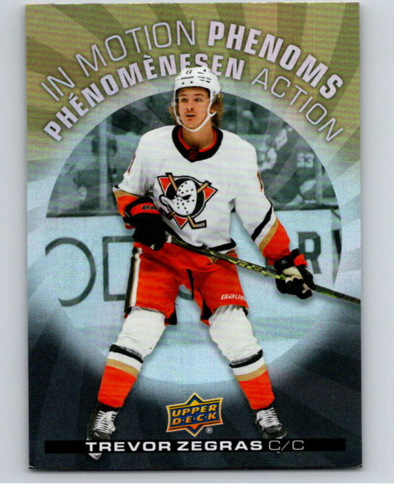 2023-24 UD  Tim Hortons In Motion Phenoms #MP-14 Trevor Zegras Ducks  V96287 Image 1