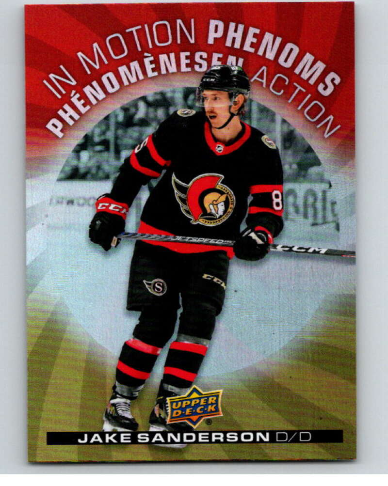 2023-24 UD  Tim Hortons In Motion Phenoms #MP-15 Jake Sanderson  Ottawa  V96288 Image 1