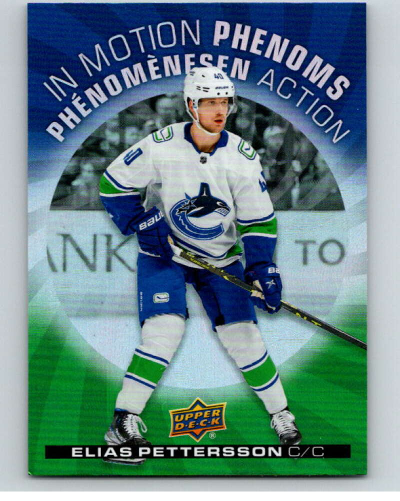 2023-24 UD  Tim Hortons In Motion Phenoms #MP-16 Elias Pettersson   V96289 Image 1