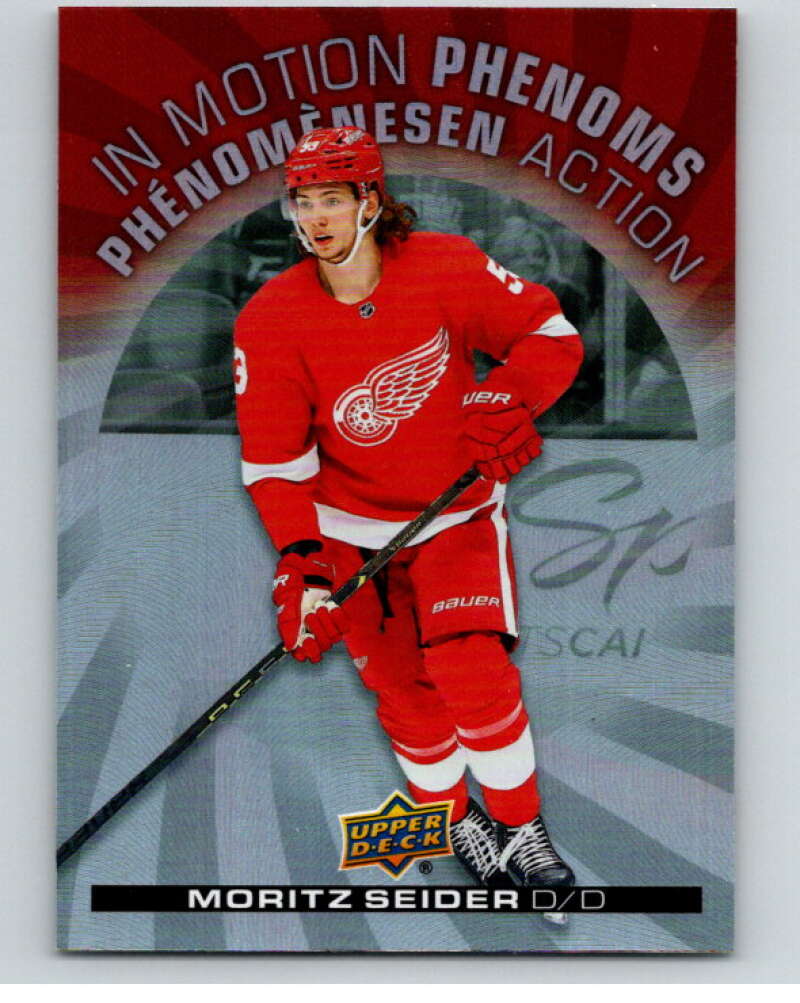 2023-24 UD  Tim Hortons In Motion Phenoms #MP-17 Moritz Seider  Detroit  V96290 Image 1