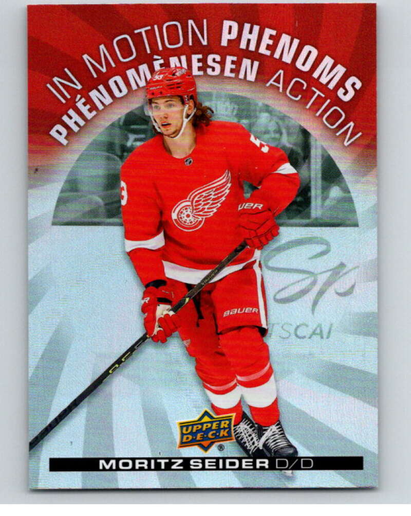 2023-24 UD  Tim Hortons In Motion Phenoms #MP-17 Moritz Seider  Detroit  V96291 Image 1