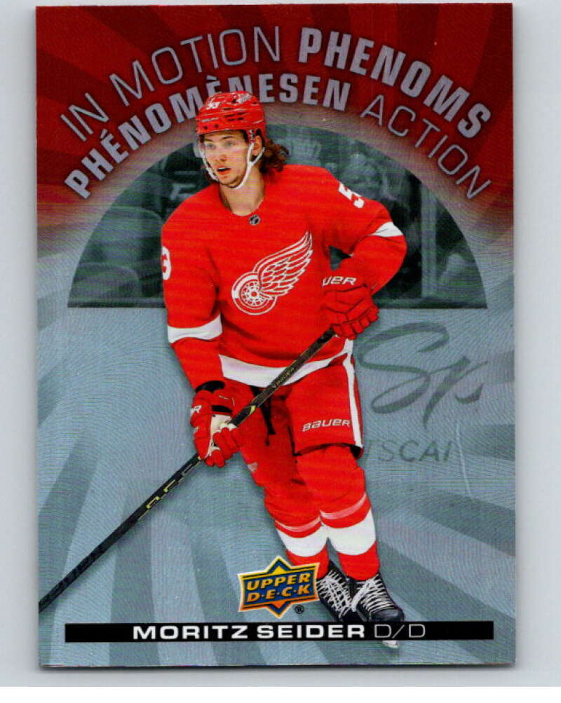 2023-24 UD  Tim Hortons In Motion Phenoms #MP-17 Moritz Seider  Detroit  V96292 Image 1