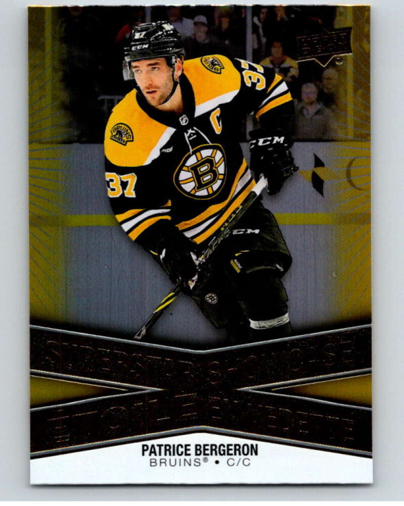 2023-24 UD Tim Hortons Superstar Showcase #SS-7 Patrice Bergeron Bruins  V96334 Image 1