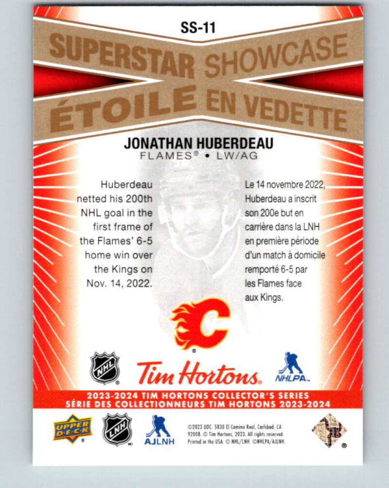 2023-24 UD Tim Hortons Superstar Showcase #SS-11 Jonathan Huberdeau  V96342 Image 2
