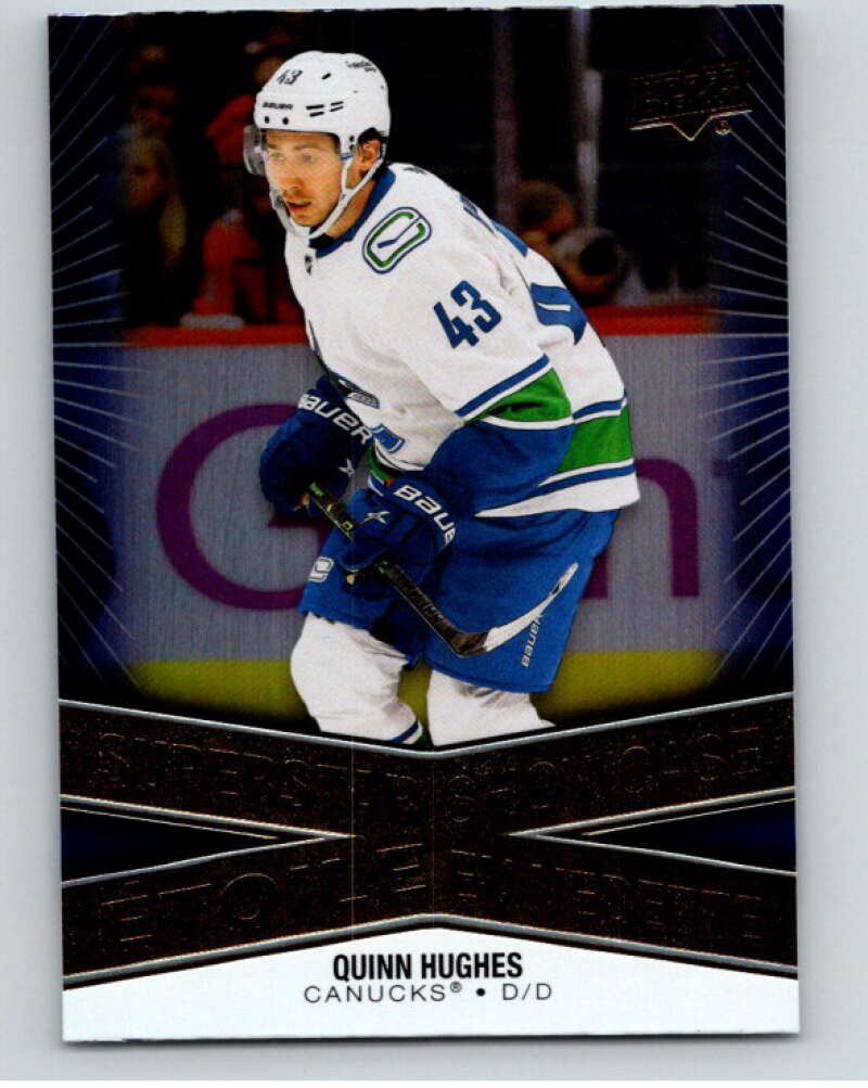2023-24 UD Tim Hortons Superstar Showcase #SS-13 Quinn Hughes Vancouver  V96348 Image 1