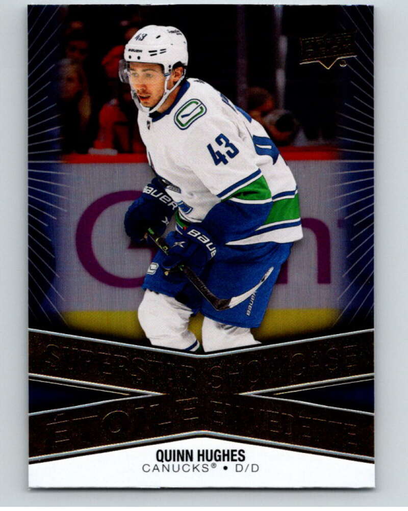 2023-24 UD Tim Hortons Superstar Showcase #SS-13 Quinn Hughes Vancouver  V96349 Image 1