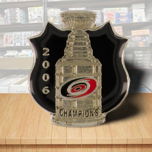 Carolina Hurricanes Stanley Cup Hockey Pin - Butterfly Clutch Backing Image 1