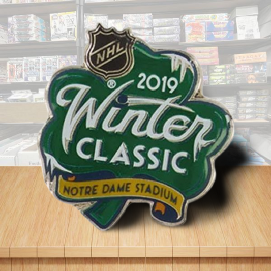 2019 Winter Classic Notre Dame Stadium Logo Hockey Pin - Butterfly Clutch Backing Image 1